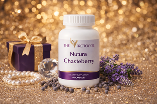 Nutura Chasteberry supplement bottle with herbal ingredients

